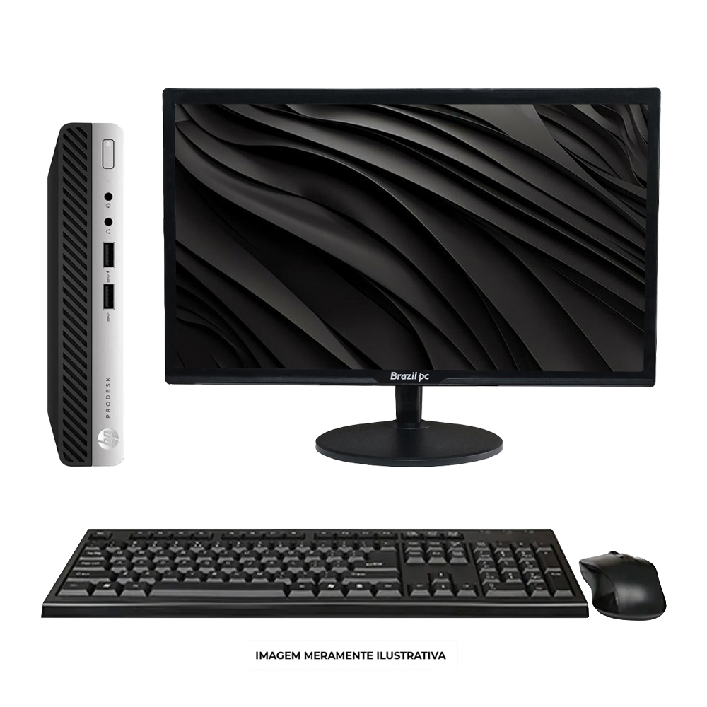Kit Computador HP Prodesk 400 G3 Core i3 7ªGen SSD 240GB 8GB + Monitor BrazilPC 22WR-75 22P
