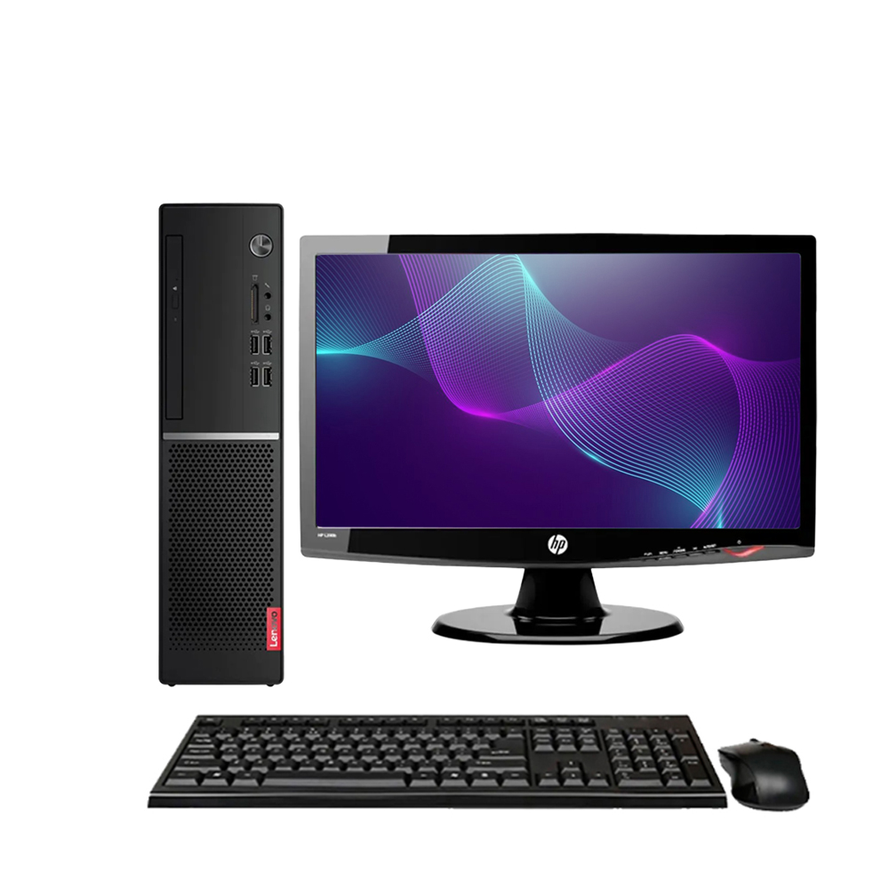 Kit Computador Lenovo ThinkCentre M70Q Intel Celeron SSD 240GB 8GB Win 10 Pro + Monitor HP W1943SE 19P Widescreen VGA