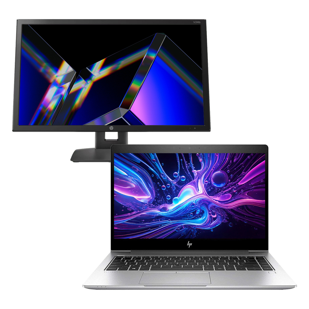 Kit Notebook HP Elitebook 840 G6 Core i5 8ªGen SSD 256GB 8GB + Monitor HP V24B 24P Full HD image number 0