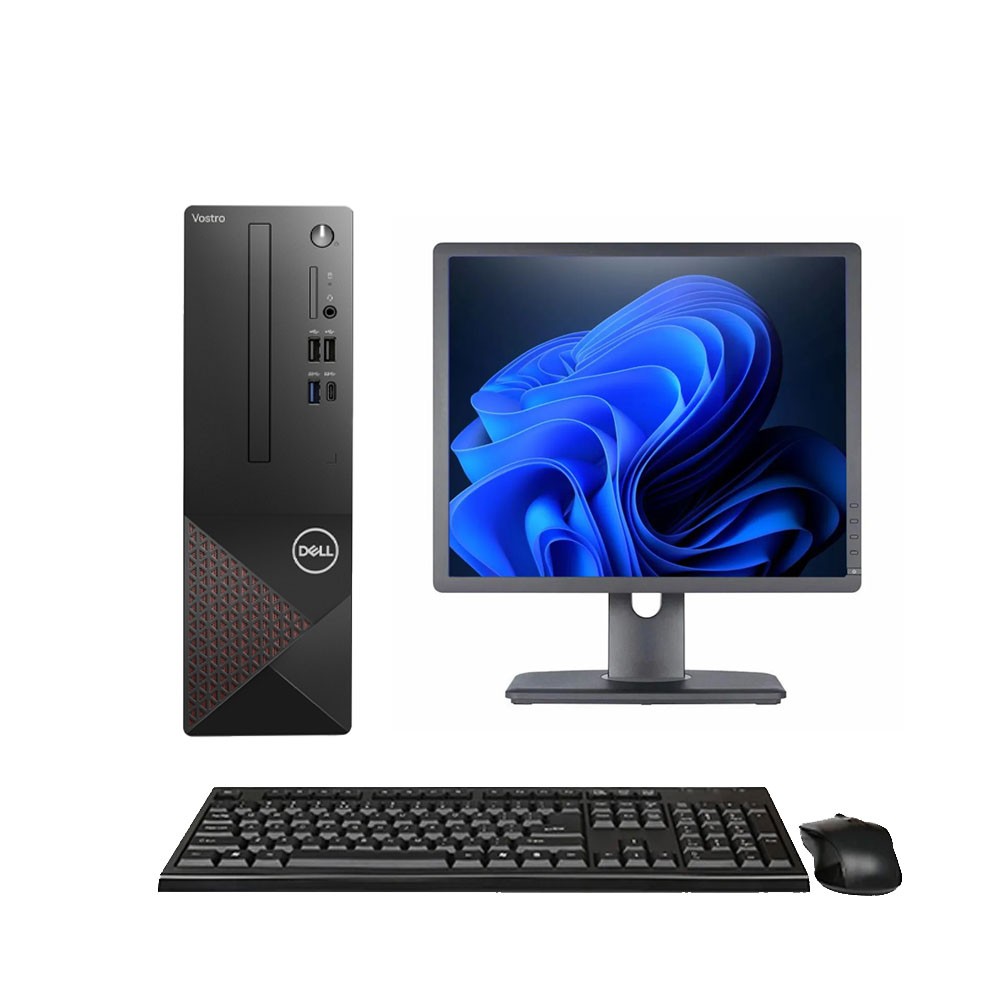 Kit Computador Dell Vostro 3681 Core i3 10ªGen SSD 480GB 8GB Win 11 Pro + Monitor Dell P1914Sc 19P Quadrado