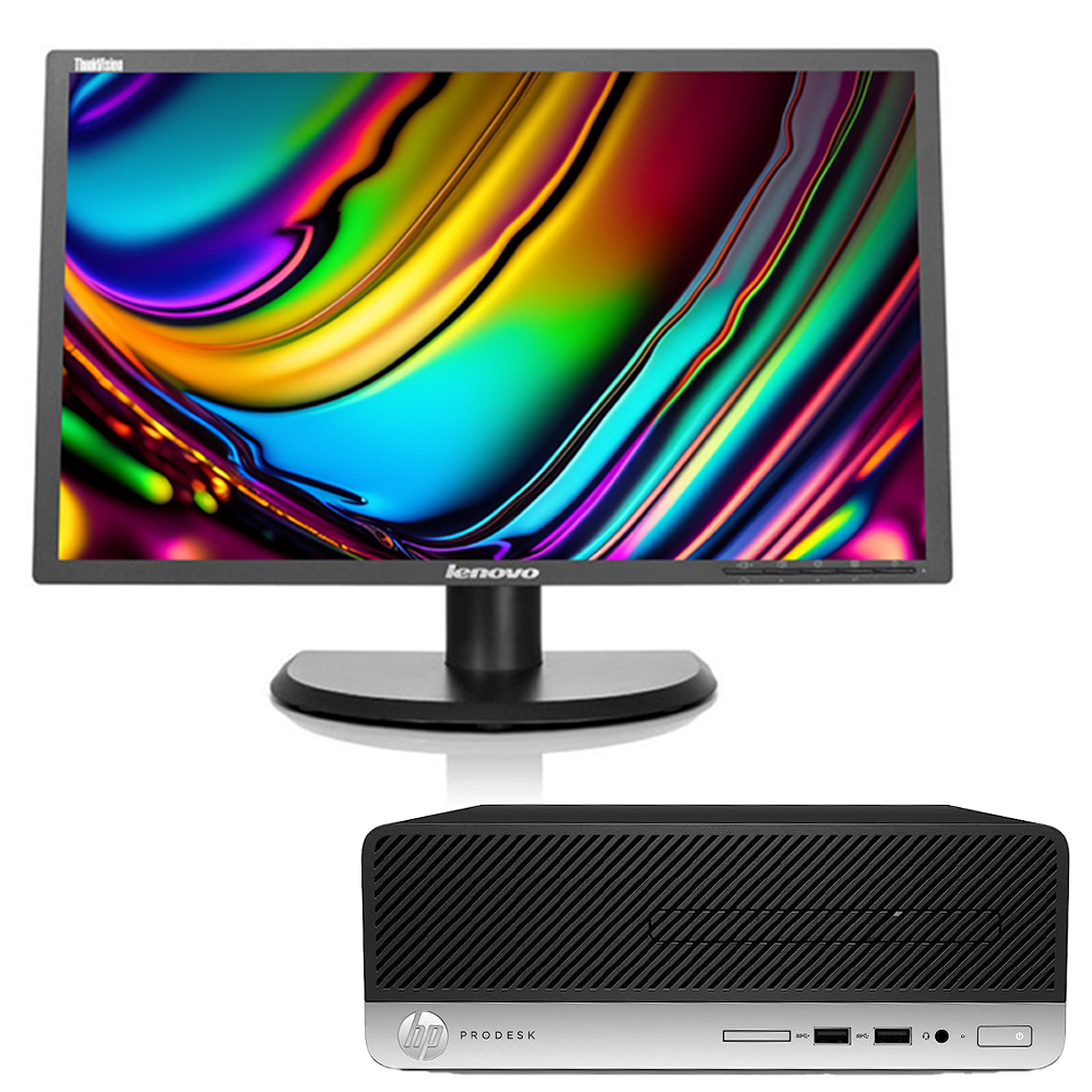 Computador HP ProDesk 400 G5 i5 8ª Gen com SSD 480GB + Monitor Lenovo 20"
