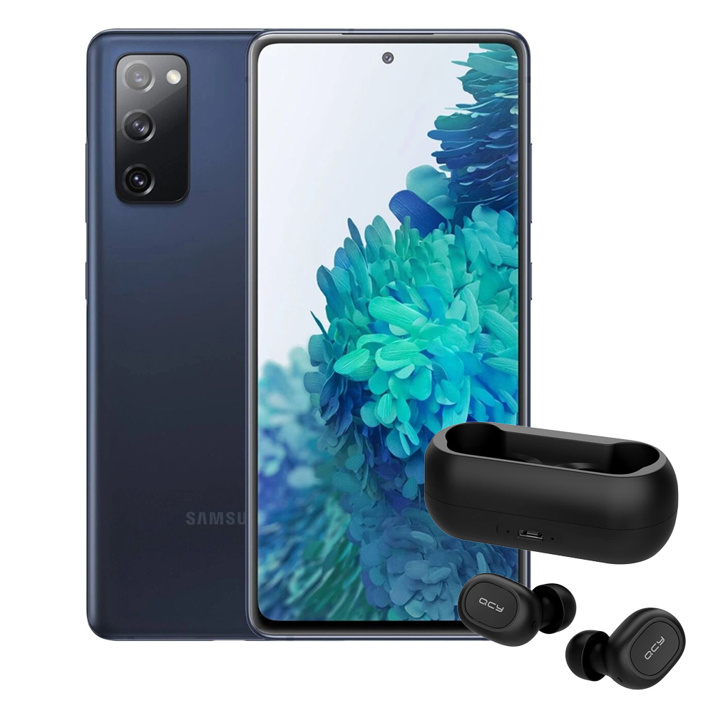 Smartphone Galaxy S20 FE Azul 128GB + Fone de Ouvido QCY T1C Wireless Preto