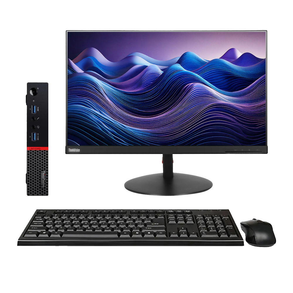 Kit Computador Lenovo M715Q Ryzen 5 Pro 2ª Gen SSD 256GB 8GB Win 10 Pro + Monitor Lenovo 22P T22I-10 FHD