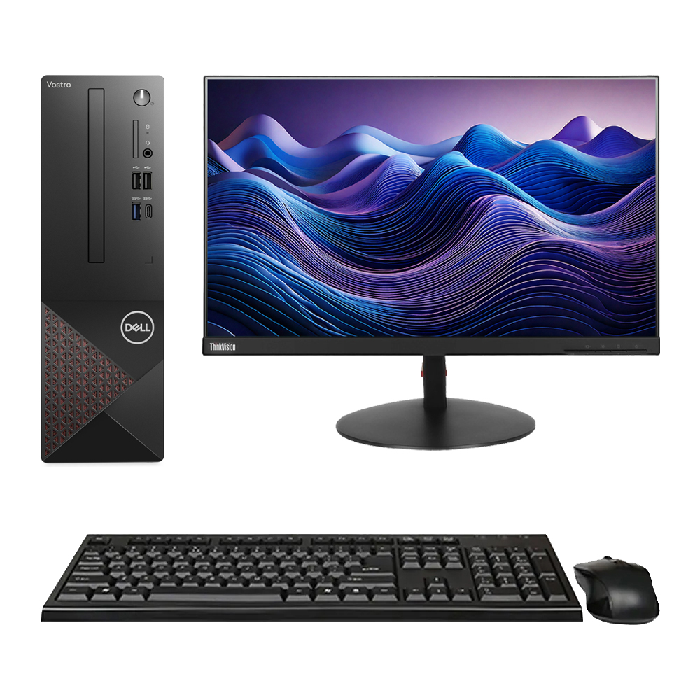 Kit Computador Dell Vostro 3681 Core i3 10ªGen SSD 480GB 8GB + Monitor Lenovo T22I-10 22P Full HD