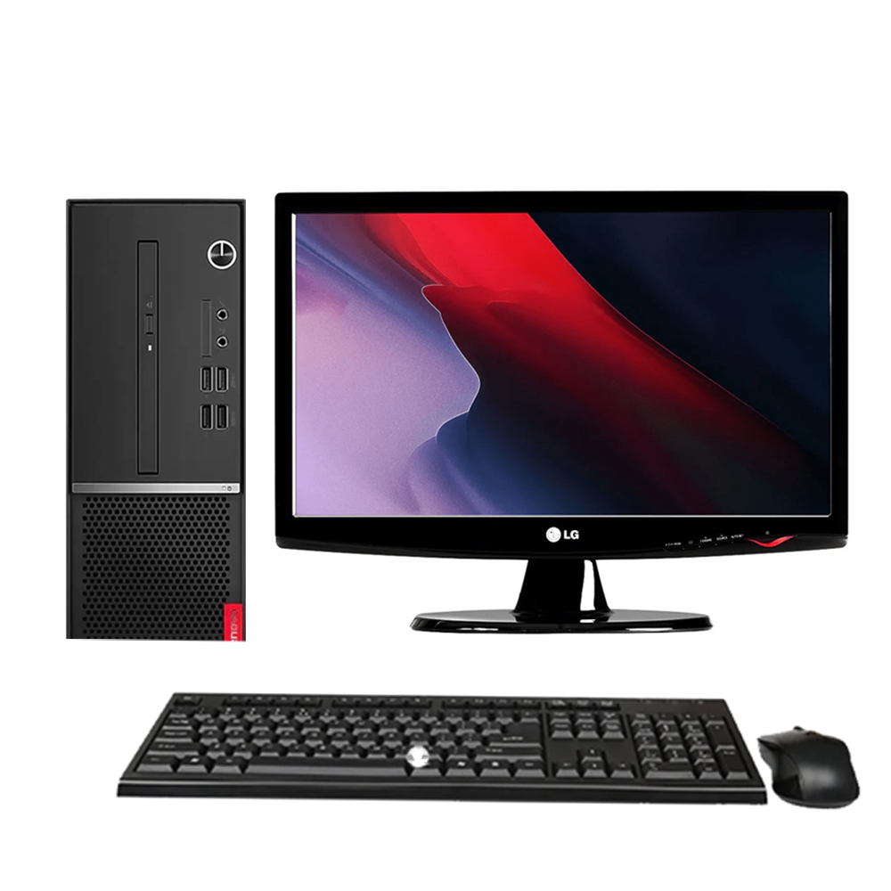 Kit Computador Lenovo V530S Core i3 8ª Geração + SSD 240GB + 8GB RAM + Windows 10 Pro + Monitor LG W1943C 19" Wide VGA (Base Fixa)